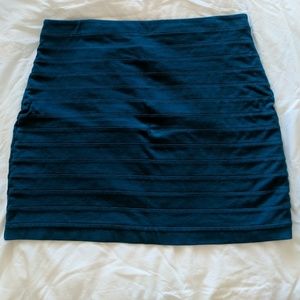 Express Bandage Skirt in Dark Teal